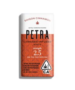 KIVA | Petra Saigon Cinnamon CBD 1:1 Mints – 100mg