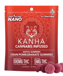 KANHA | Cran-Pomegranate Punch – Sativa Nano Gummies – 100mg