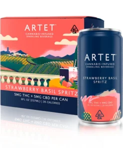 Strawberry Basil Spritz [4pk] (20mg CBD/20mg THC)