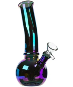 HILLSIDE GLASS 8" IRIDESCENT BUBBLE BONG