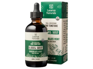 Lazarus Naturals, Chocolate Mint Flavored High Potency Full Spectrum CBD Tincture Oil, 4fl oz, 6000mg CBD