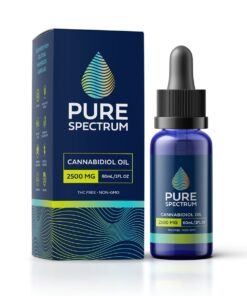 Pure Spectrum, Cannabidiol Oil, Natural Flavor, Broad Spectrum THC-Free, 2fl oz, 2500mg CBD