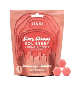LEUNE Strawberry Rhubarb Gummies - Sol Berry Gem Drops