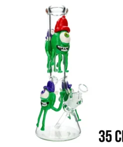 Glass Bong - Ice Bob Alien Green (35cm)